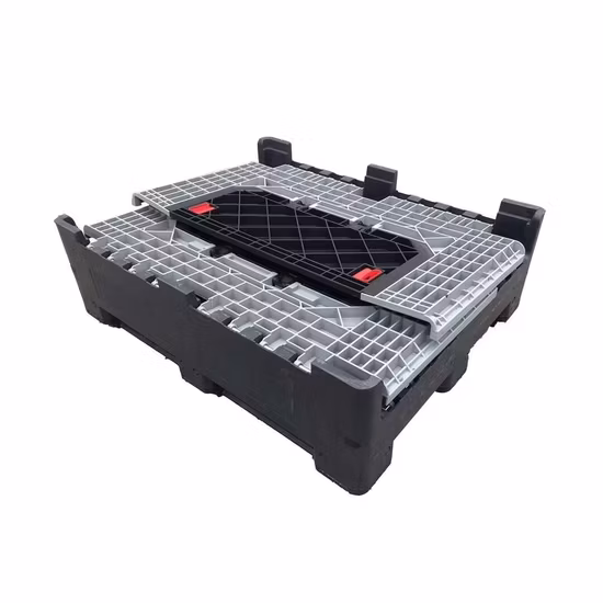 Specifiche standard per stoccaggio industriale resistente 1200X1000X1000mm Grande scatola per pallet in plastica rigida impilabile pieghevole/pieghevole Prezzo per parti di automobili/macchine